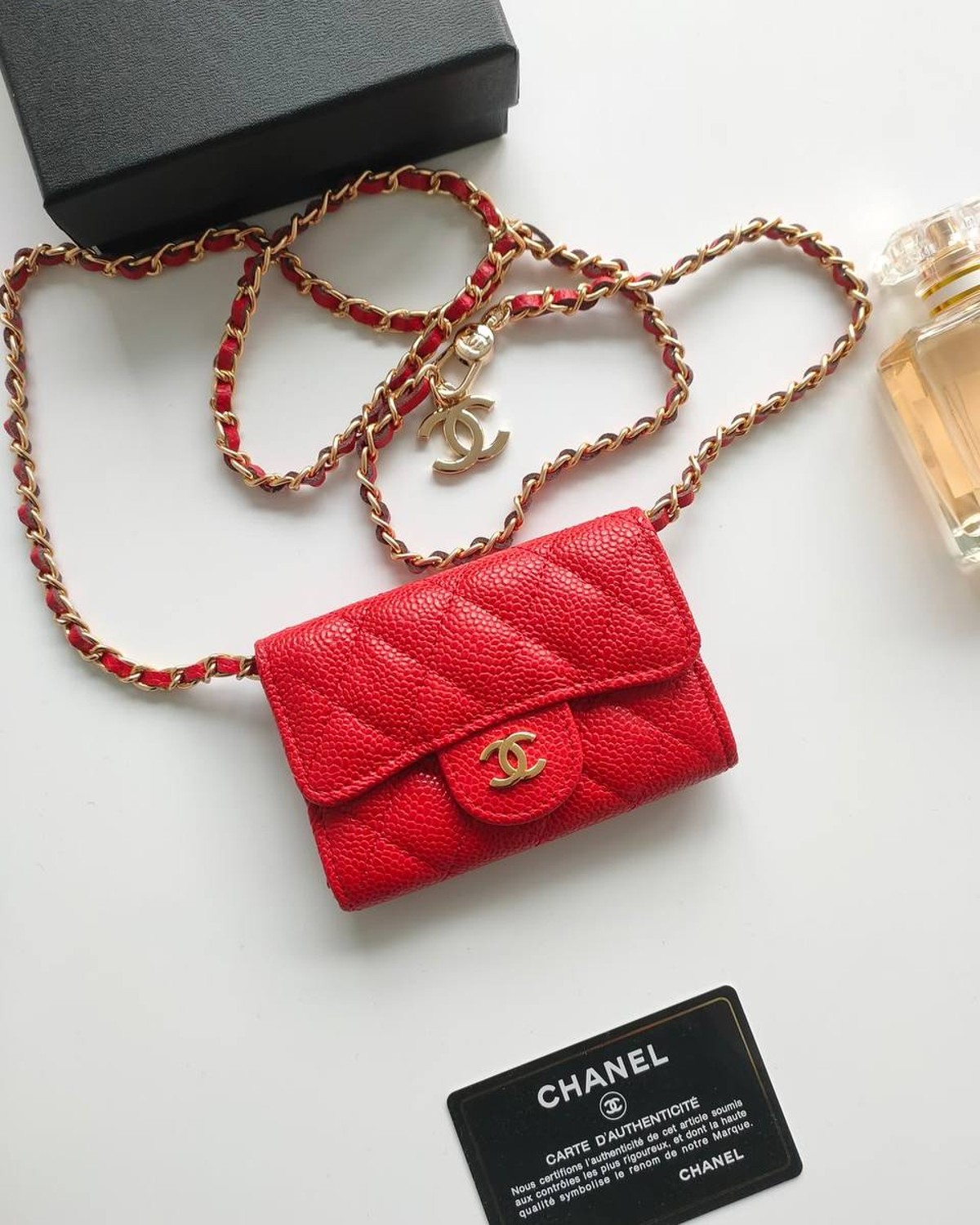 Mini Sac Chaîne en Rouge